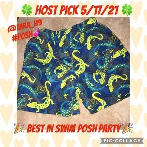 Jump N Splash 3T lizard 🦎 print swim trunks 💕
